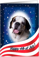 July 4th Card - featuring a Saint Bernard card