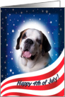 July 4th Card - featuring a Saint Bernard card