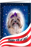 July 4th Card - featuring a Shih Tzu card