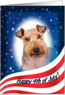 July 4th Card - featuring a Welsh Terrier card