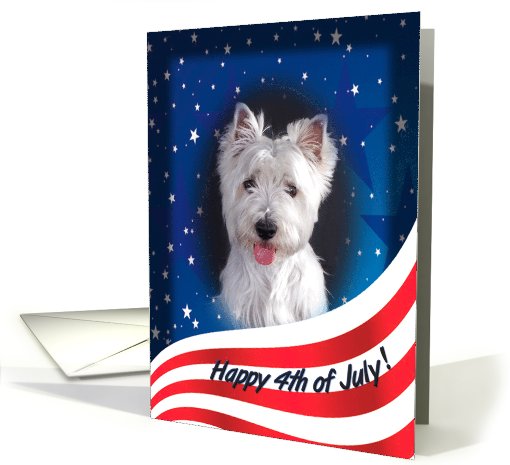 July 4th Card - featuring a West Highland White Terrier card (824124)