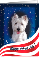 July 4th Card - featuring a West Highland White Terrier card