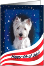 July 4th Card - featuring a West Highland White Terrier card