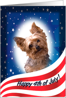 July 4th Card - featuring a Yorkshire Terrier card