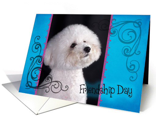 Friendship Day card featuring a Bichon Frise card (833949)