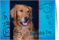 Friendship Day card featuring a Golden Retriever card