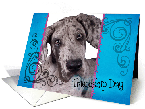 Friendship Day card featuring a Great Dane puppy card (834016)
