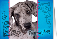 Friendship Day card featuring a Great Dane puppy card
