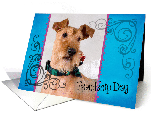 Friendship Day card featuring an Irish Terrier card (834029)