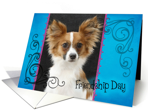 Friendship Day card featuring a Papillon card (834111)