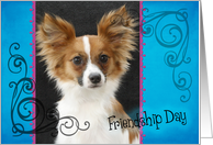 Friendship Day card featuring a Papillon card