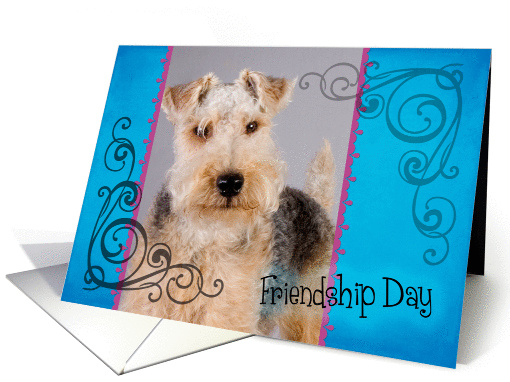 Friendship Day card featuring a Lakeland Terrier puppy card (834115)