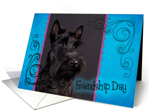 Friendship Day card featuring a Scottish Terrier puppy card (834127)