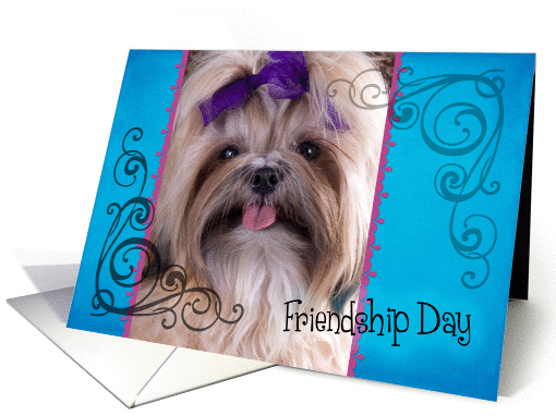 Friendship Day card featuring a Shih Tzu card (834138)