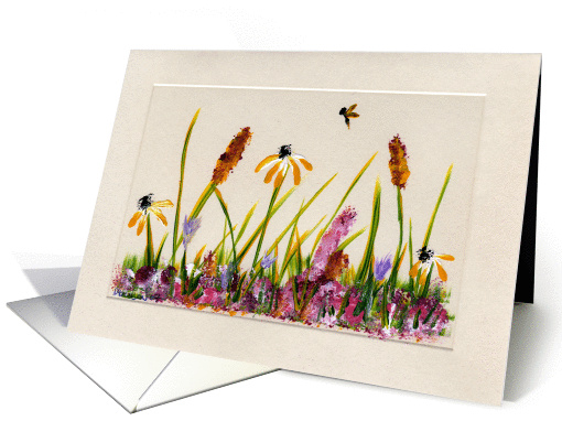 Glory Bee Yellow Daisies card (669928)