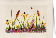 Glory Bee Yellow Daisies card