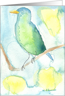 Song Bird Watercolor Painting, blank note card