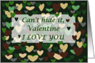 Camo Camouflage Valentine card