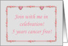 Cancer Survivor Party, 5 years cancer free card