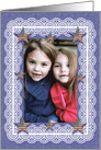 Blue and Lace Americana Country Photo Card