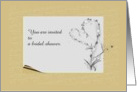 Customizable simple floral spray tan and gray card