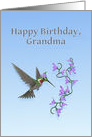 Happy Birthday Grandma Ruby Throated Hummingbird card