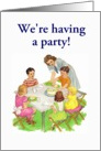 Birthday Party Invitation, vintage image card