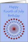 Fourth of July Birthday Patriotic Mandala card