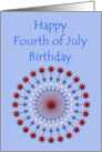 Fourth of July Birthday Patriotic Mandala card