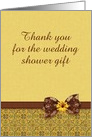 Brown and Golden Yellow Customizable Thank You for the Shower Gift card