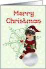 Merry Christmas, Little Girl Elf card