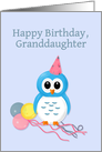 Happy Birthday Granddaughter with Cute Owl card