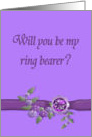 Ring Bearer Request in purple card
