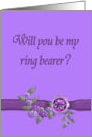 Ring Bearer Request in purple card