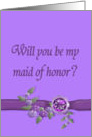 Maid of Honor Request in purple card