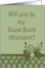 Be my Guest Book Attendant, Sage green card