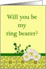 Ring Bearer request with daisies card