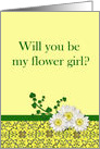 Flower Girl request with daisies card