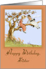 Happy Birthday, Sister, Vintage card