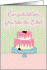 Congratulations, Strawberry Two Tiered Cake card