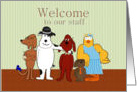 Welcome to Our Staff, Humor, Group of Cartoon Animals card