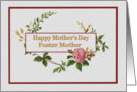Happy Mother’s Day Foster Mother, with Vintage Pink Rose card