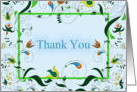 Thank You, Bright Retro Paisley card