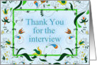 Thank You For Job Interview card