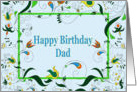 Happy Birthday to Dad, Retro Paisley card