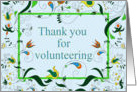 Thank You for Volunteering, Retro Paisley card