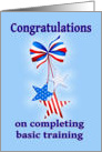 Congratulations Completing Basic Training, Patriotic card