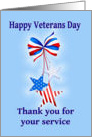 Happy Veterans Day Thank you Veteran, Patriotic card