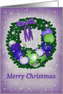 Merry Christmas, Purple, Blue and Lime card