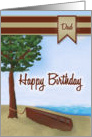 Happy Birthday Dad, Rowboat on the beach card